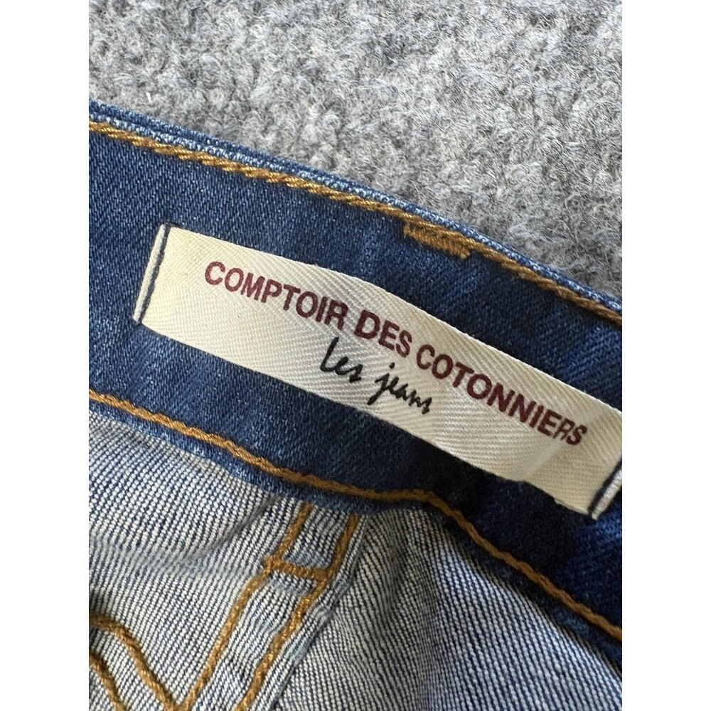 Comptoir Des Cotonniers Jeans Womens 36 28x26 Blue Slim Straight Stretch Denim - Picture 4 of 7